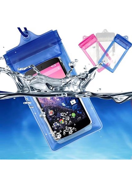 Su Geçirmez Telefon Kılıfı Yeşil-Mavi-Pembe-Mor-Sarı 5 Adet