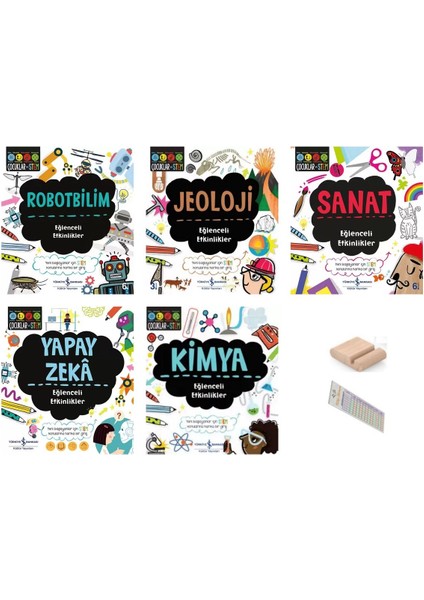 8-12 Yaş Eğlenceli Etkinlikler Stem Kitapları 5 Kitap Set-1 + Tablet Standı