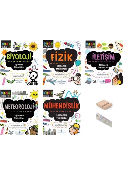 8-12 Yaş Eğlenceli Etkinlikler Stem Kitapları 5 Kitap Set-2 + Tablet Standı