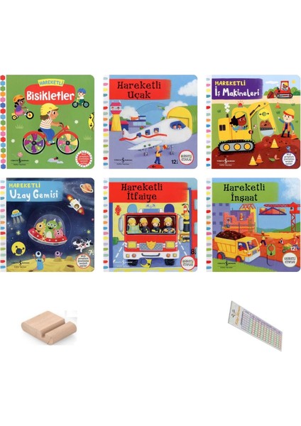 0-2 Yaş Hareketli Kitaplar Serisi 6 Kitaplık Set-2 + Tablet Standı