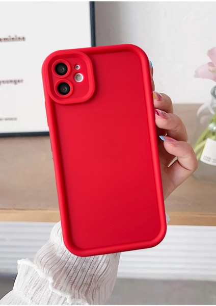 Apple iPhone 11 Uyumlu Darbe Önleyici Mat Renkli Esnek Viera Kılıf Kırmızı