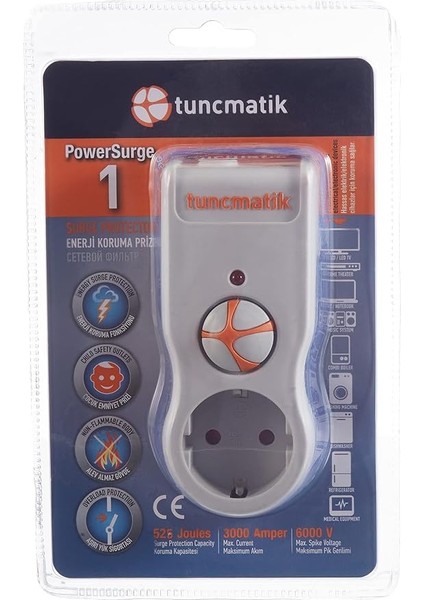 Tsk Powersurge 1'li Akım Korumalı Priz