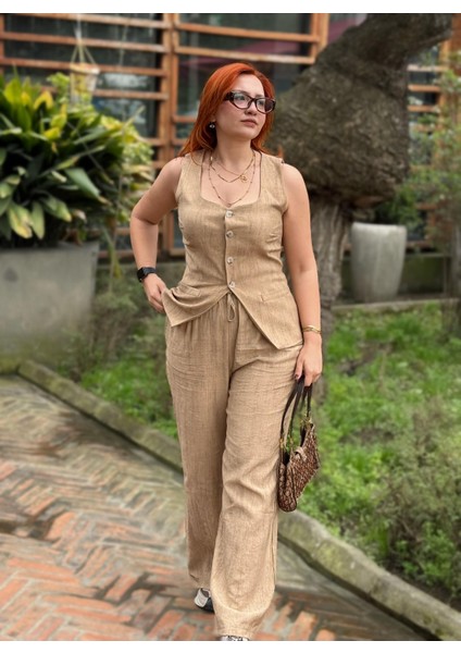 Kuşaklı Yelek Takım