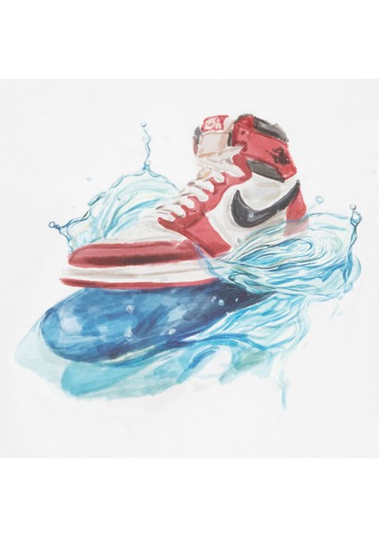 Nike Aj1 Wave Ss Beyaz Tişört 95F043-001