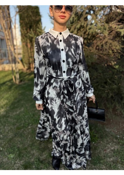 Dantel Işlemeli Elbise Tesettür Uyumlu Güpürlü Elbise fiyatları