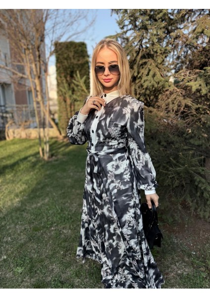 Dantel Işlemeli Elbise Tesettür Uyumlu Güpürlü Elbise fırsatları