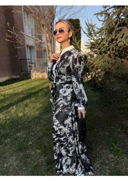 Dantel Işlemeli Elbise Tesettür Uyumlu Güpürlü Elbise indirimleri