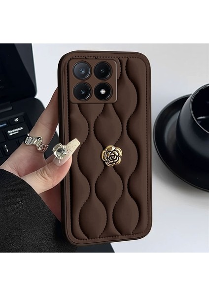 Xiaomi Poco X6 Pro 5g Uyumlu Zebana Camellia Deri Kılıf