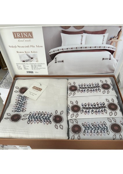 Irına Nakışlı Nevresimli Pike Takımı fiyatları
