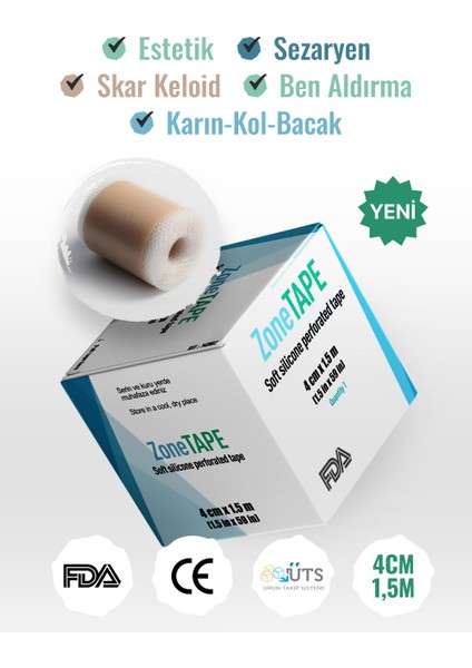 Soft Silikon Bant 4 x 1.5 mt - Estetik - Karın Kol Bacak Germe- Ben Aldırma
