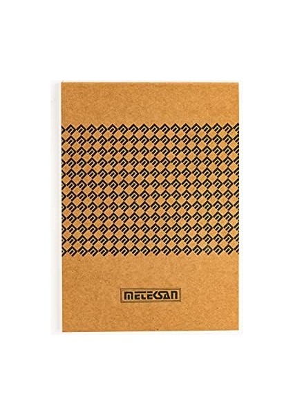 17X24 cm Kraft Bloknot 50 Yaprak, Kareli, 3'lü Paket