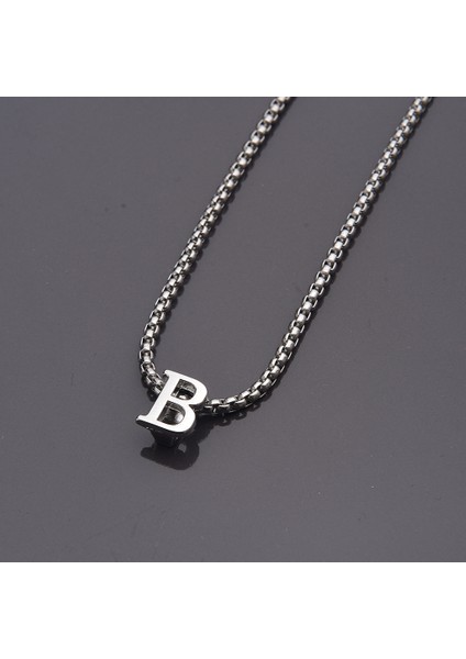 Kişiye Özel Harfli Erkek Kolye Çelik Takı Hediyelik Aksesuar