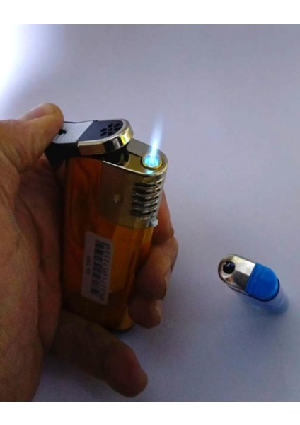 12cm Dev Çakmak Rüzgarda Sönmeyen Led Işıklı Dünyanın En Büyük Çakmağı Doldurulabilir Metalik Pürmüz modelleri