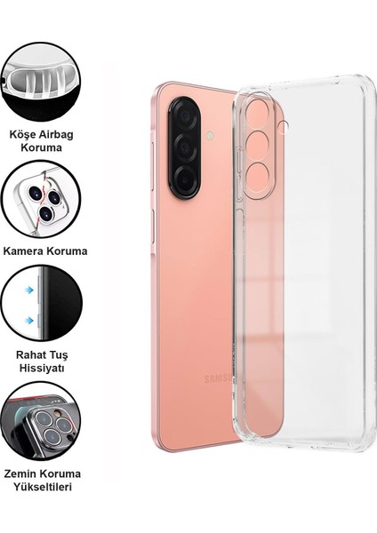 Samsung Galaxy A26 5g Kılıf Şeffaf Kamera Korumalı Esnek Yumuşak Silikon