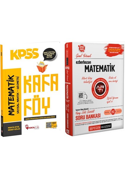 Hoca Kafası Kpss Matematik Konu Anlatımlı Kafa Föy ve Pegem Soru Bankası Seti 2 Kitap