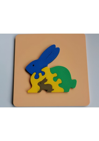 Tavşan Eğitici Puzzle Bulmaca Oyun Zihinsel Gelişim Çocuk Gelişim Çocuklar Için