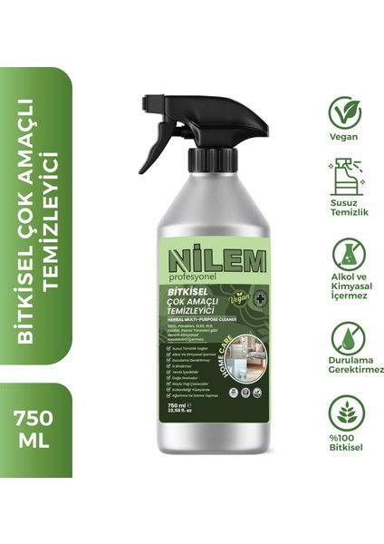 Profesyonel Bitkisel Çok Amaçlı Temizleyici Vegan Leke Çıkarıcı - Yağ Çözücü 750 ml