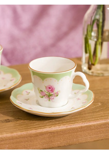 Lcw Home Karişik Çiçek Baskılı 2 Kişilik Porselen Kahve Fincan Takımı T T