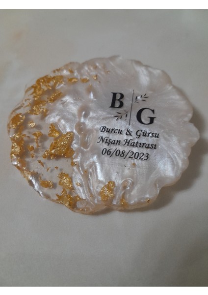 Söz ve Nişan İçin Hediyelik Epoksi Mıknatıslı Buzdolabı Magneti