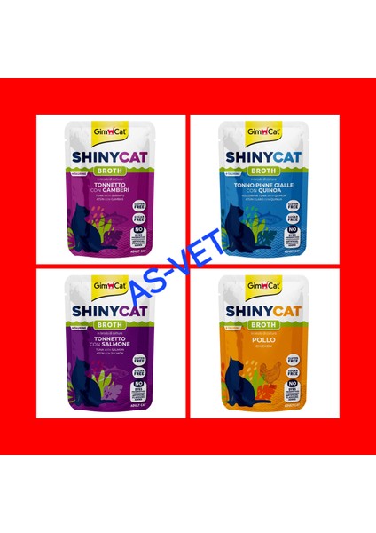 Asvet Gimcat Shınycat Pouch 4 Farklı Lezzet