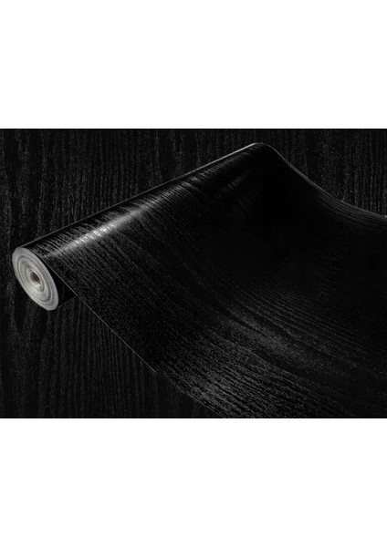 276-8007 Kendinden Yapışkanlı Siyah Ahşap Desenli Folyo ( 67 cm x 2 mt )
