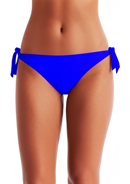Mavi Kalın Ip Bağcıklı Bikini Altı