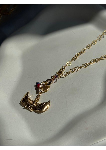 Altın Kaplama Anka Kuşu Kolye