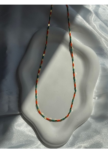 Afgan Taşlı Minimal Kolye