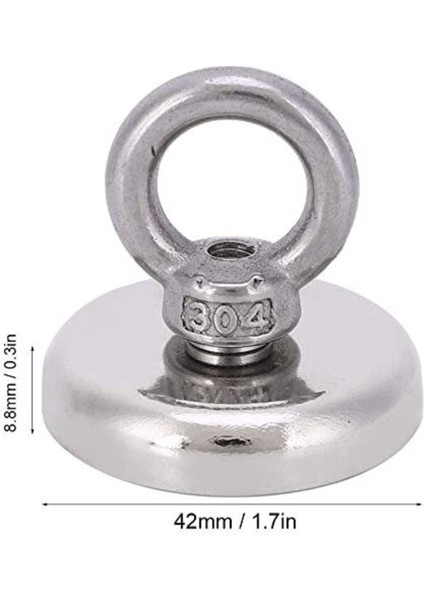 42MM Çap Güçlü Halkalı Neodyum Pot Mıknatıs Kanca Kurtarma Mıknatısı Fishing Magnet ve Halat fiyatları