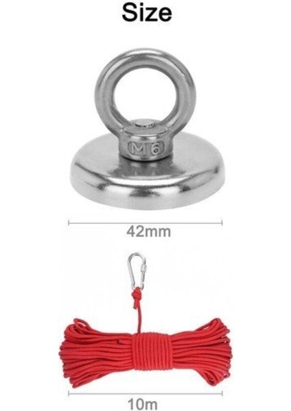 42MM Çap Güçlü Halkalı Neodyum Pot Mıknatıs Kanca Kurtarma Mıknatısı Fishing Magnet ve Halat modelleri