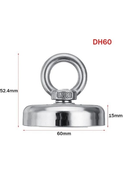 60 mm Magnet Fishing, Neodyum Pot Mıknatıs Seti, Halat Eldiven, Kancalı Mıknatıs Balıkçılığı fiyatları
