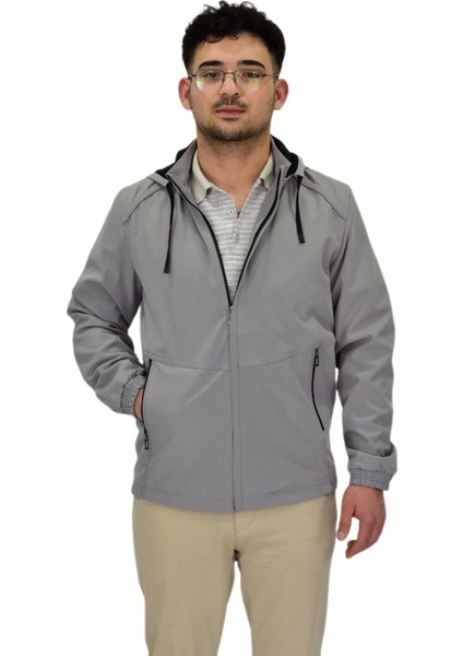 Erkek Mevsimlik Kapüşonlu Softjel Spor Mont 8077 BGL-ST04371