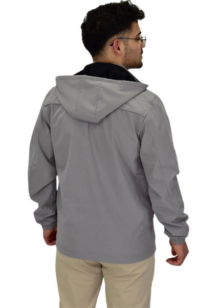 Erkek Mevsimlik Kapüşonlu Softjel Spor Mont 8077 BGL-ST04371