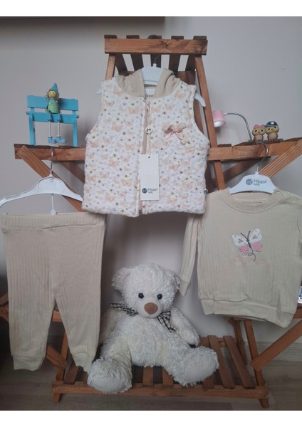 Kız Bebek 3'lü Kapüşonlu Takım fiyatları