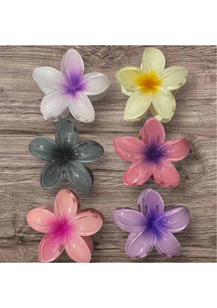 Lotus Çiçeği Mandal Toka 9 cm 6 Adet