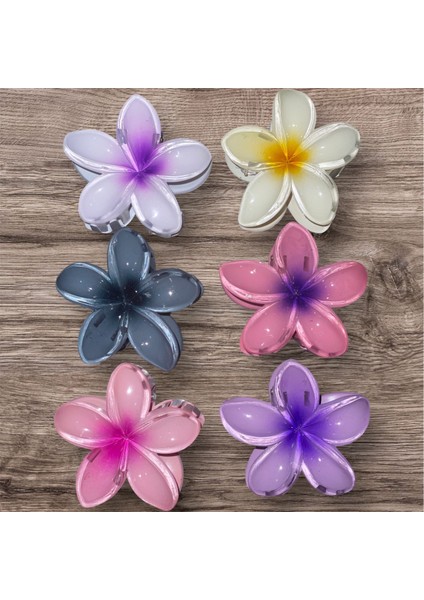 Lotus Çiçeği Mandal Toka 9 cm 6 Adet