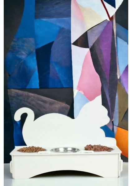 Kedi Mama Su Kabı Siyah Renk Model 4 modelleri