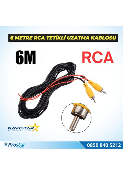 6 Metre Rca Tetikli Uzatma Kablosu