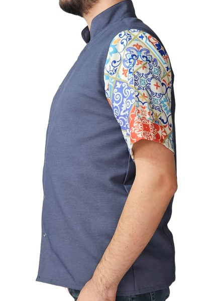 Aşçı Ceketi Desenli Unisex Çıtçıtlı Kısa Kollu Yazlık Chef Aşçı Mutfak Ceket Seramik Desenli fiyatları