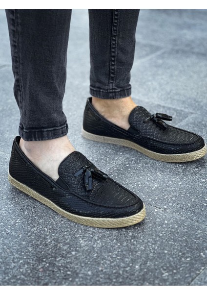 Bartiniavm CH141 Ht Croco Erkek Ayakkabı Sıyah
