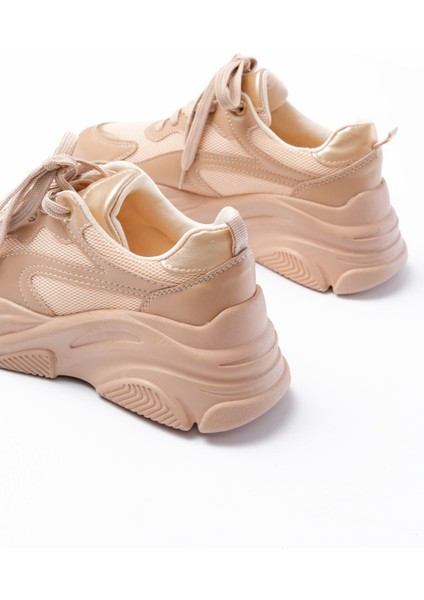 SP-149 Nut Gold Bağcıklı Fileli Günlük Spor Ayakkabı indirimleri