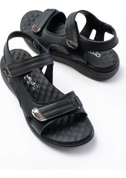 DM-363 Siyah Baret Cırtlı Dikişli Günlük Kadın Sandalet fırsatları