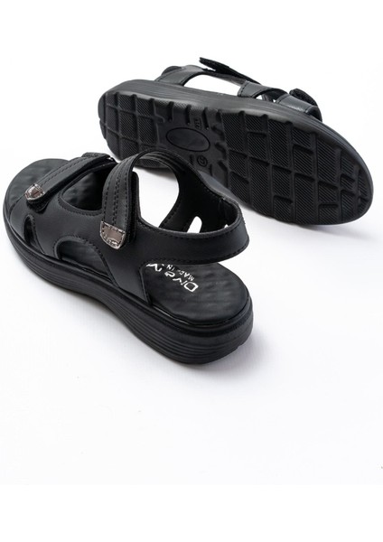 DM-363 Siyah Baret Cırtlı Dikişli Günlük Kadın Sandalet indirimleri