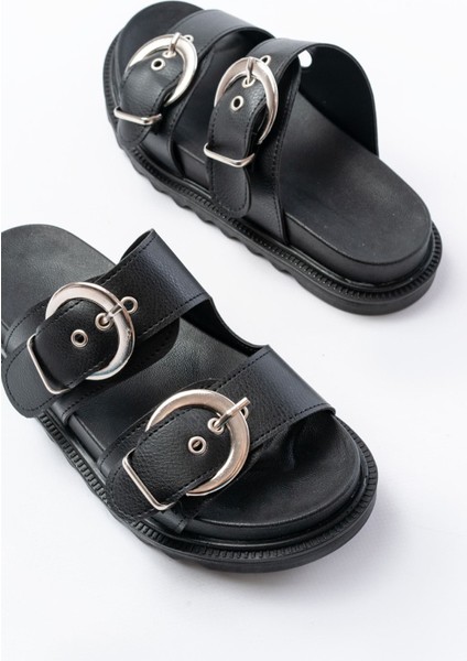 DM-6010 Siyah Toka Aksesuarlı Günlük Kadın Terlik fırsatları