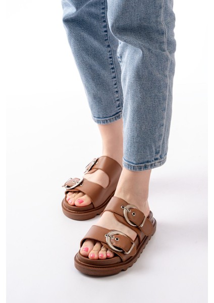 DM-6010 Taba Toka Aksesuarlı Günlük Kadın Terlik