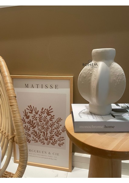 Seramik Bej Tekli Kısa Köşeli Stoneware Vazo (Muadil Marka) fırsatları