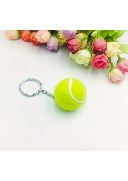 Tenis Topu Anahtarlık 3D Büyük Boy Lüx Model ,kolye, Çanta Süsü