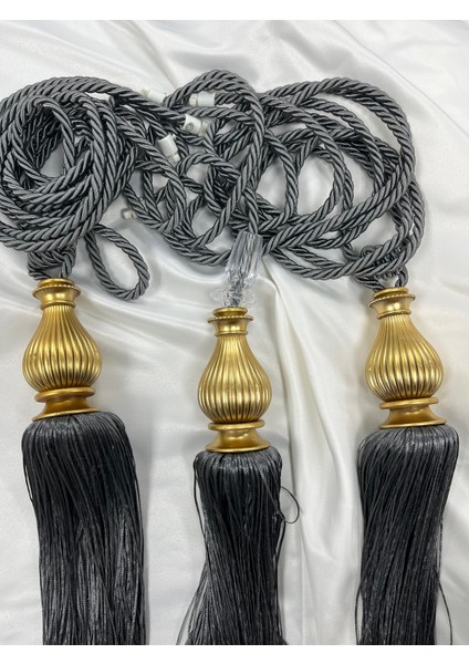Fon Perde Tavan Bağlama Püsküllü Braçol Set ( Üçlü Set ) fiyatları