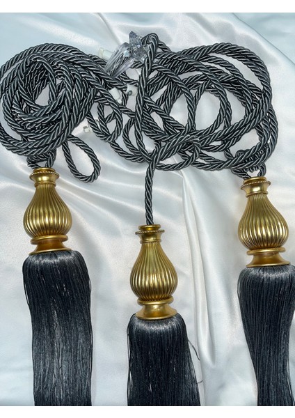Fon Perde Tavan Bağlama Püsküllü Braçol Set ( Üçlü Set ) fırsatları