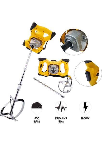 Harç Boya Karıştırıcı Mixer 1450W